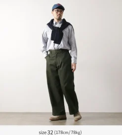 UNIVERSAL OVERALL / Heritage T/C Volume Trousers STONE CARVERE