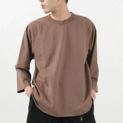 WALLA WALLA SPORT / Three quarter sleeves Baseball T-Shirt Solid