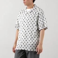WAX LONDON / Didcot Short Sleeve Shirt Ditsy Tile