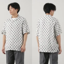 WAX LONDON / Didcot Short Sleeve Shirt Ditsy Tile