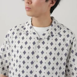 WAX LONDON / Didcot Short Sleeve Shirt Ditsy Tile