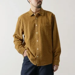 WAX LONDON / sherry-shirt seersucker cord