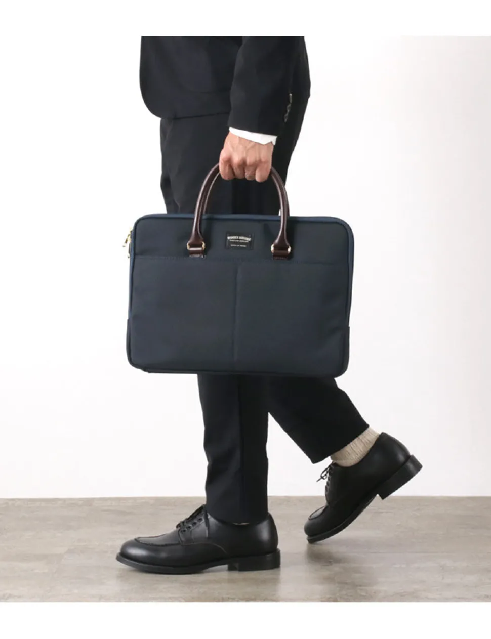 WHEELROBE / 15078 Heavy Stitching Moc Toe Leather Shoes