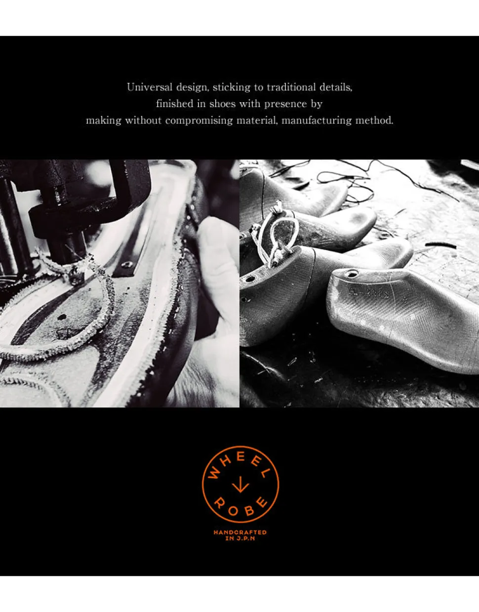 WHEELROBE / 15078 Heavy Stitching Moc Toe Leather Shoes