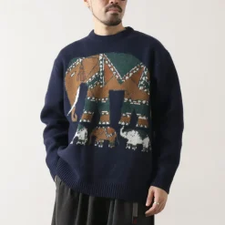 WHITE MOUNTAINEERING / Elephant Crewneck Pullover Knit