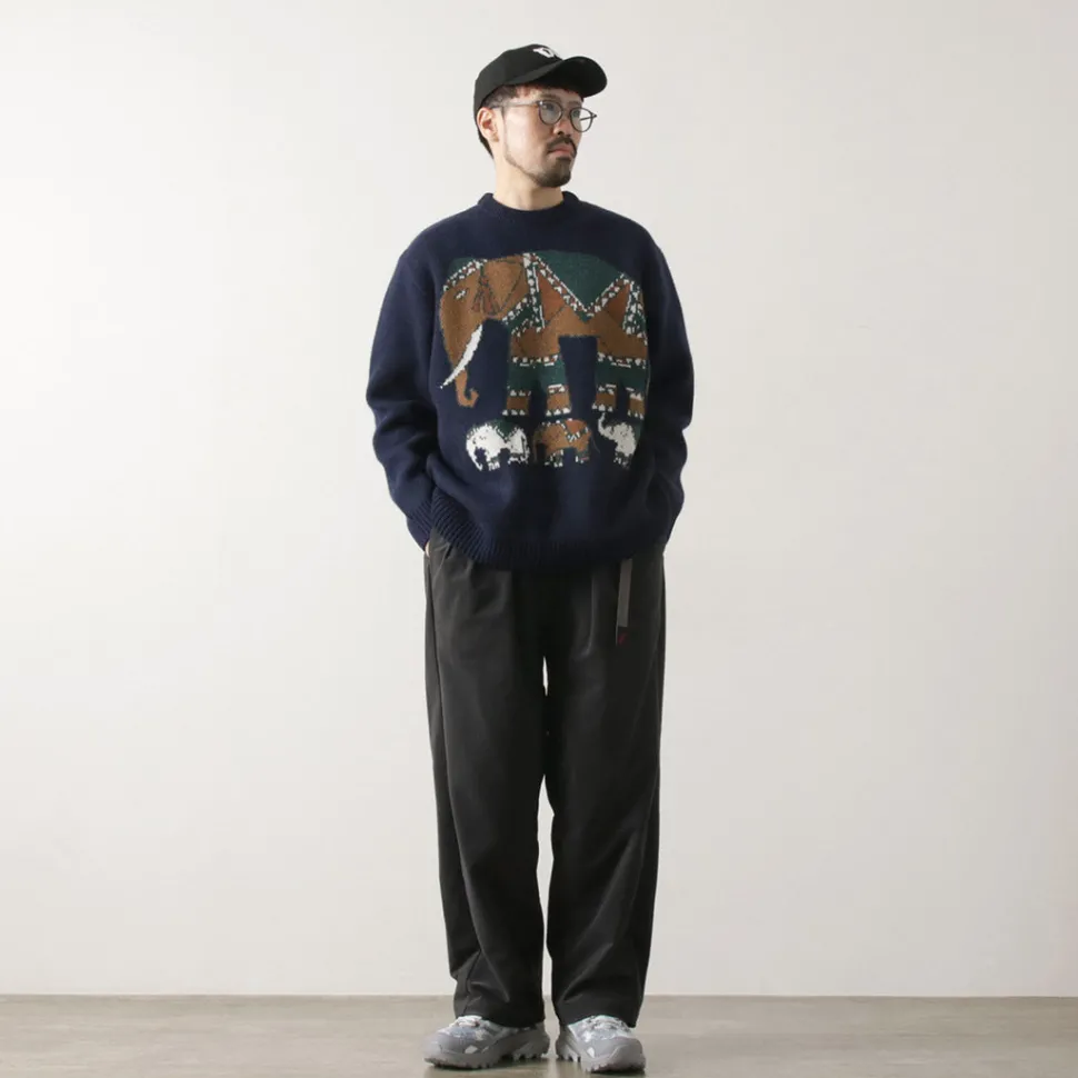 WHITE MOUNTAINEERING / Elephant Crewneck Pullover Knit
