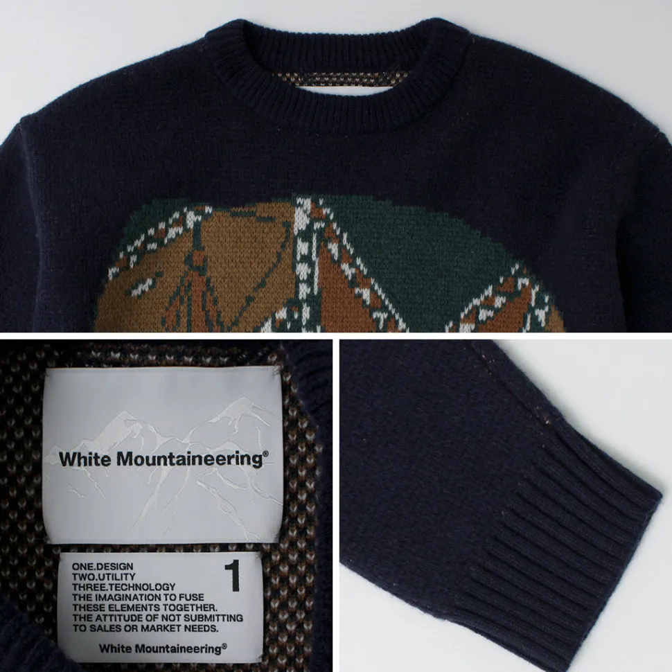 WHITE MOUNTAINEERING / Elephant Crewneck Pullover Knit