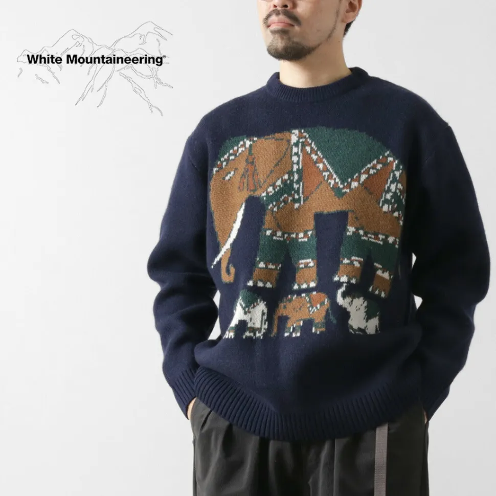 WHITE MOUNTAINEERING / Elephant Crewneck Pullover Knit
