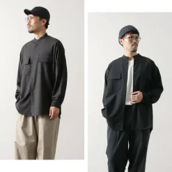 WHITE MOUNTAINEERING / Stretch Band Collar Shirt