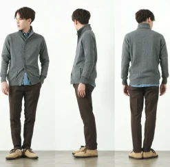 WILLIAM LOCKIE / Lambs Wool Turtleneck Cardigan