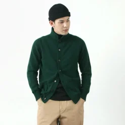 WILLIAM LOCKIE / Lambs Wool Turtleneck Cardigan