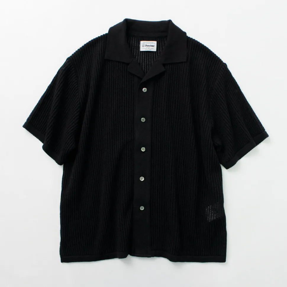 YONETOMI NEW BASIC / Cotton SUKASHI Knit Shirt