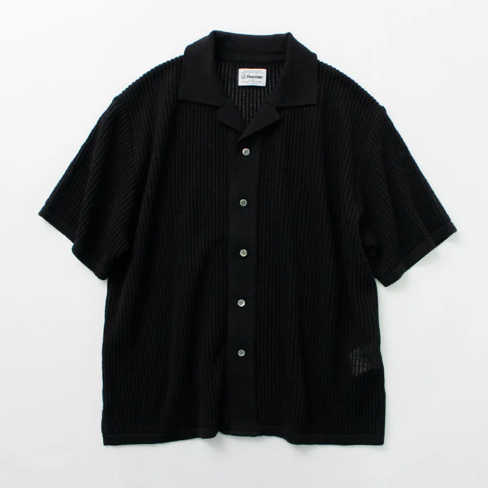 YONETOMI NEW BASIC / Cotton SUKASHI Knit Shirt