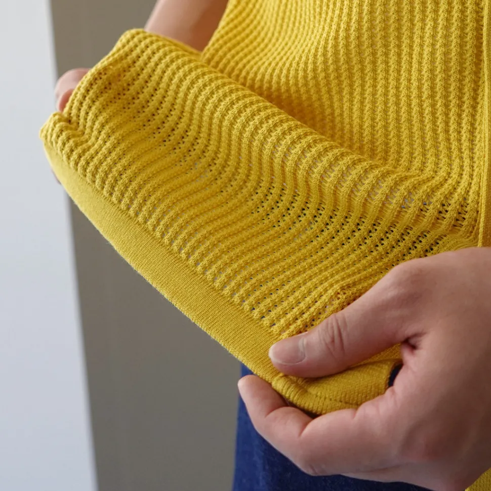 YONETOMI NEW BASIC / Cotton SUKASHI Knit Shirt