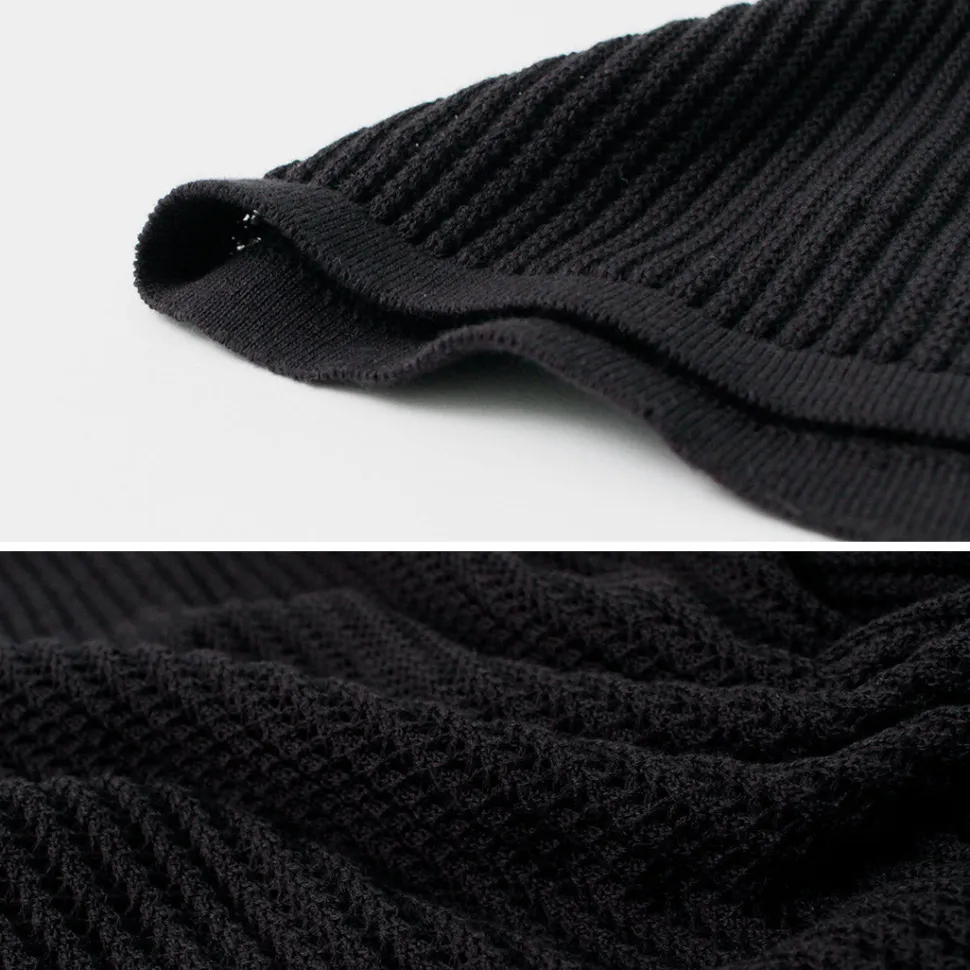 YONETOMI NEW BASIC / Cotton SUKASHI Knit Shirt