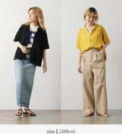 YONETOMI NEW BASIC / Cotton SUKASHI Knit Shirt