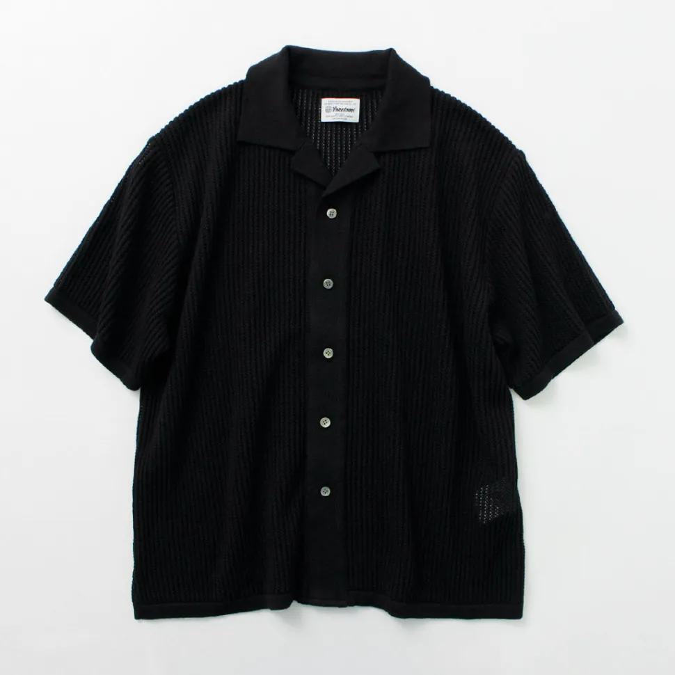 YONETOMI NEW BASIC / Cotton SUKASHI Knit Shirt