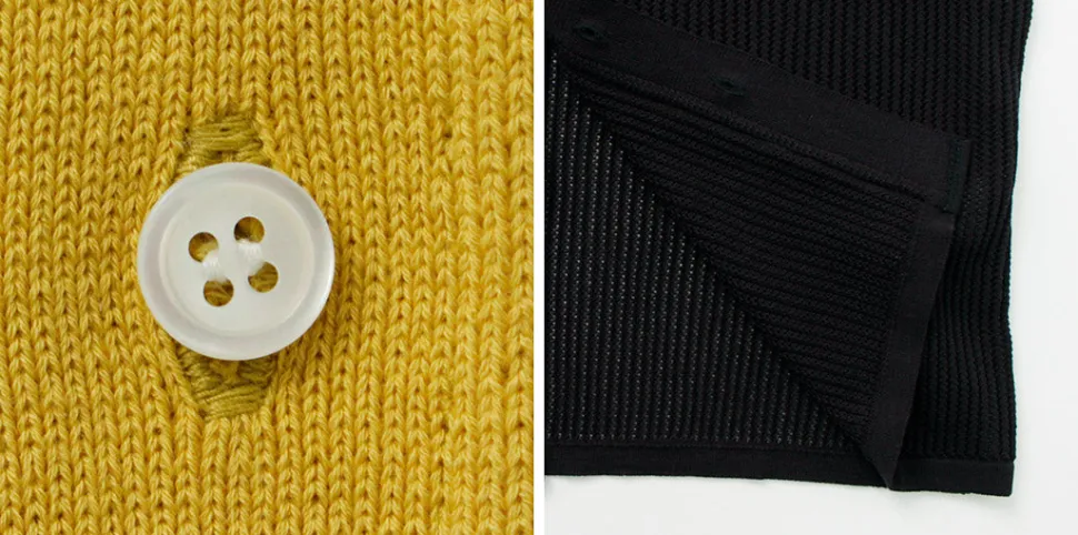 YONETOMI NEW BASIC / Cotton SUKASHI Knit Shirt