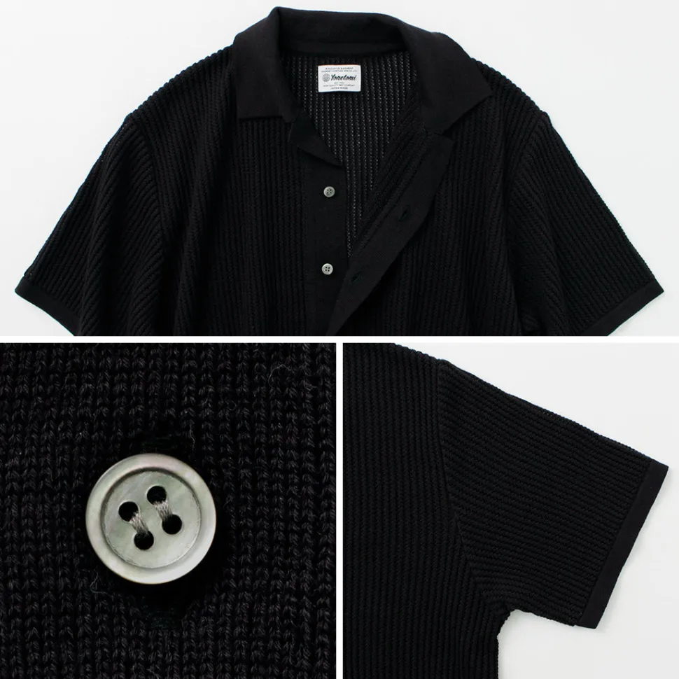 YONETOMI NEW BASIC / Cotton SUKASHI Knit Shirt