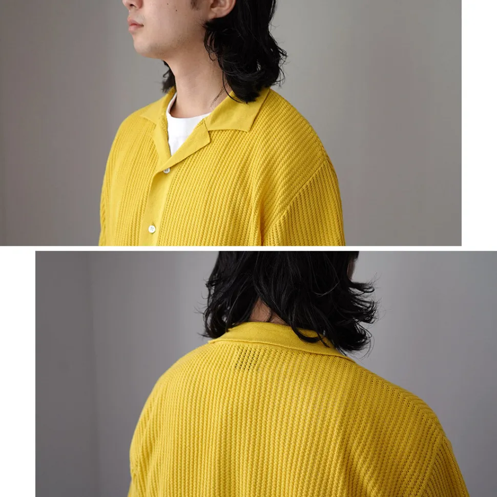 YONETOMI NEW BASIC / Cotton SUKASHI Knit Shirt