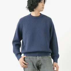 YONETOMI NEW BASIC / Extra Fine Wool Ribbed Knit Pullover