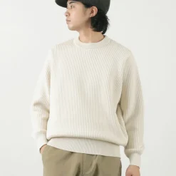 YONETOMI NEW BASIC / Extra Fine Wool Ribbed Knit Pullover
