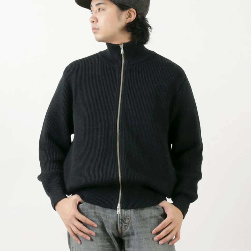 YONETOMI NEW BASIC / Extra Fine Wool Ribbed Knit Blouson
