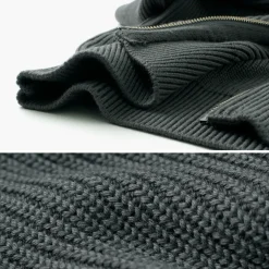 YONETOMI NEW BASIC / Extra Fine Wool Ribbed Knit Blouson