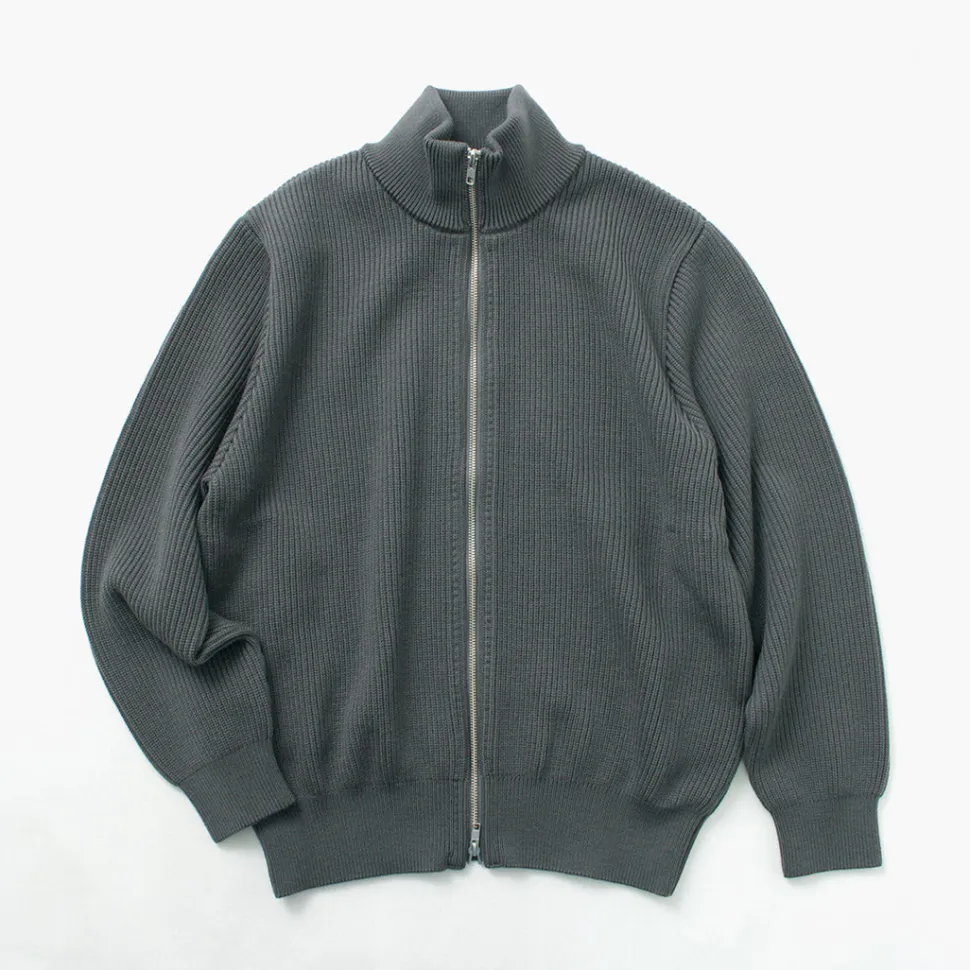 YONETOMI NEW BASIC / Extra Fine Wool Ribbed Knit Blouson