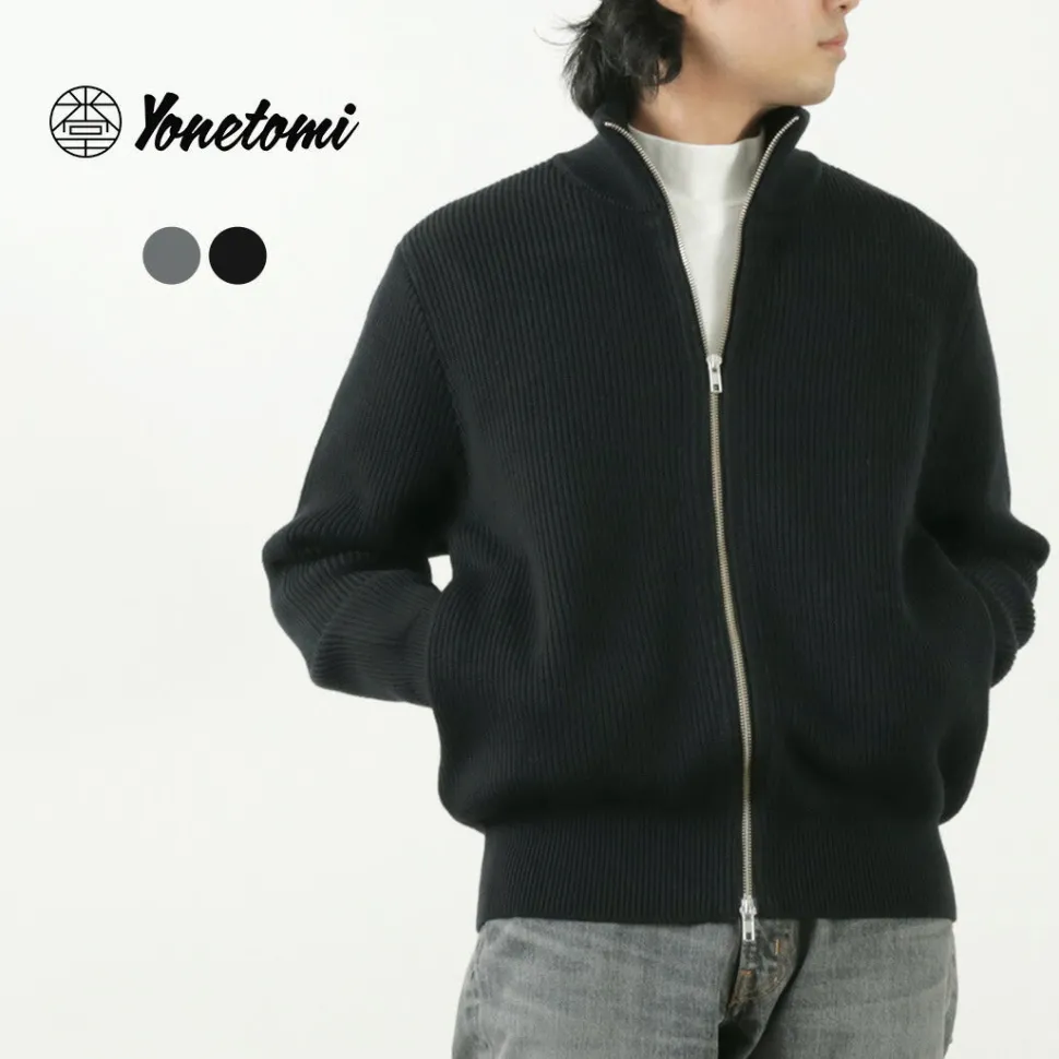 YONETOMI NEW BASIC / Extra Fine Wool Ribbed Knit Blouson
