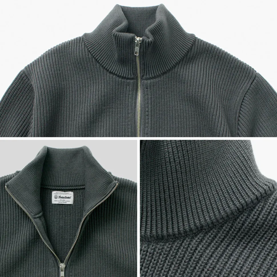 YONETOMI NEW BASIC / Extra Fine Wool Ribbed Knit Blouson