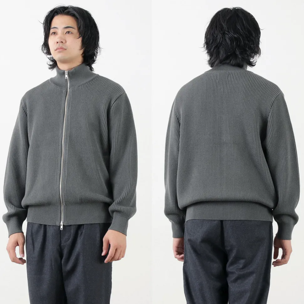 YONETOMI NEW BASIC / Extra Fine Wool Ribbed Knit Blouson