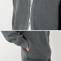 YONETOMI NEW BASIC / Extra Fine Wool Ribbed Knit Blouson