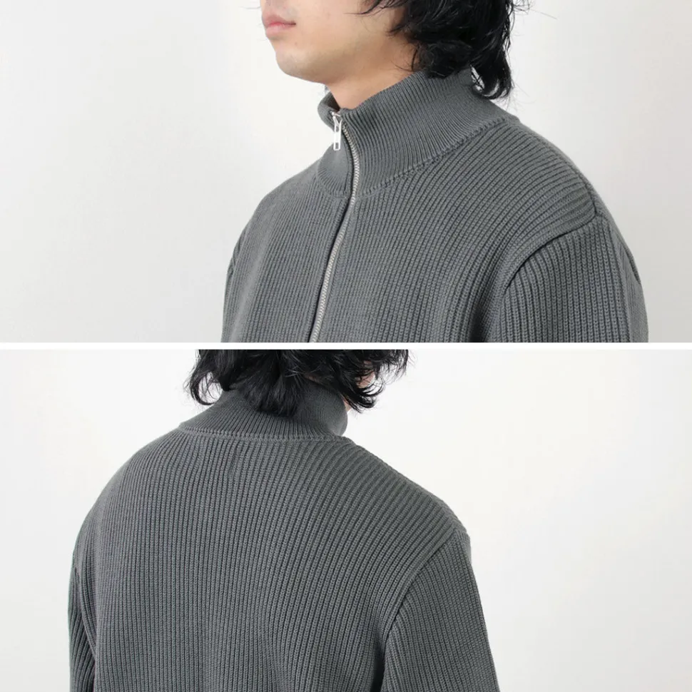 YONETOMI NEW BASIC / Extra Fine Wool Ribbed Knit Blouson