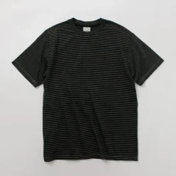 YONETOMI NEW BASIC / Garment Dye Striped T-Shirt