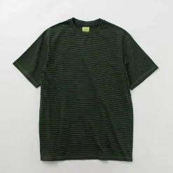 YONETOMI NEW BASIC / Garment Dye Striped T-Shirt