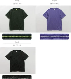 YONETOMI NEW BASIC / Garment Dye Striped T-Shirt