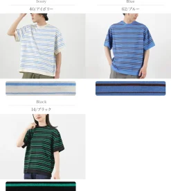 YONETOMI NEW BASIC / Light Wave Cotton Knitted Pullover T-shirt