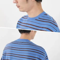 YONETOMI NEW BASIC / Light Wave Cotton Knitted Pullover T-shirt