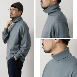 YONETOMI NEW BASIC / NEW BASIC GARMENT DYE T-SHIRT TURTLE NECK