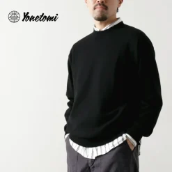 YONETOMI NEW BASIC / Rigid Cashmere Knit Pullover Garment Dyed