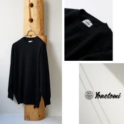 YONETOMI NEW BASIC / Rigid Cashmere Knit Pullover Garment Dyed