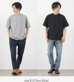 YONETOMI NEW BASIC / Side Round body knitted T-shirt