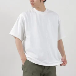 YONETOMI NEW BASIC / Side Round body knitted T-shirt