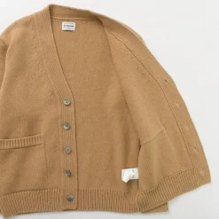 YONETOMI NEW BASIC / Soft lamb wool knit cardigan