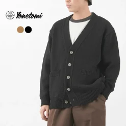 YONETOMI NEW BASIC / Soft lamb wool knit cardigan