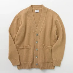 YONETOMI NEW BASIC / Soft lamb wool knit cardigan