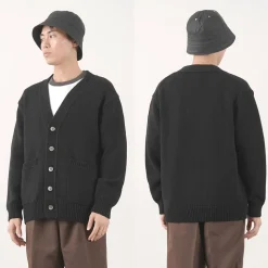 YONETOMI NEW BASIC / Soft lamb wool knit cardigan